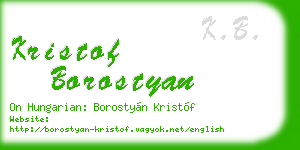 kristof borostyan business card