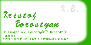 kristof borostyan business card